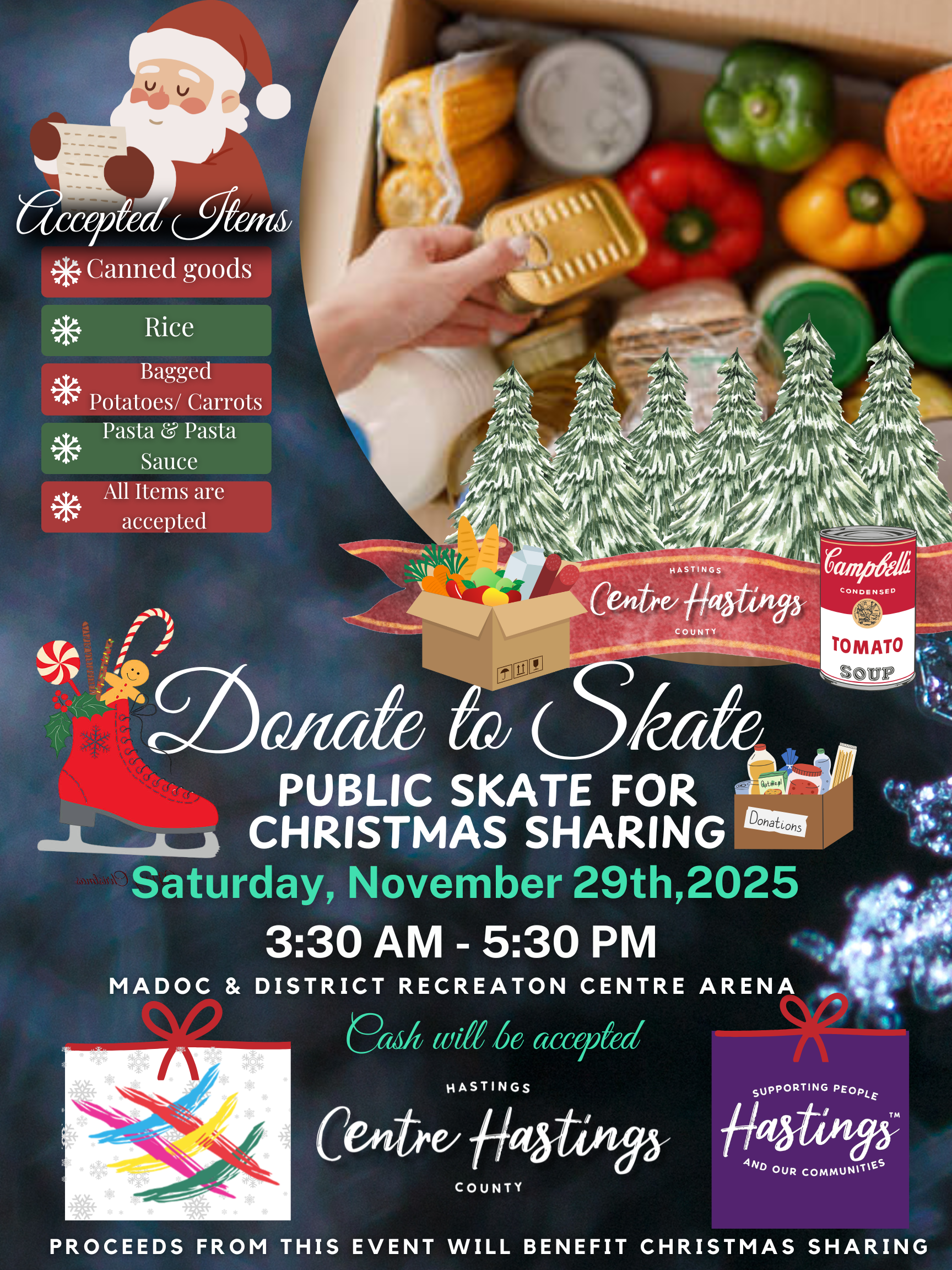 Upcoming Donate to Skate – Public Skate for Christmas Sharing