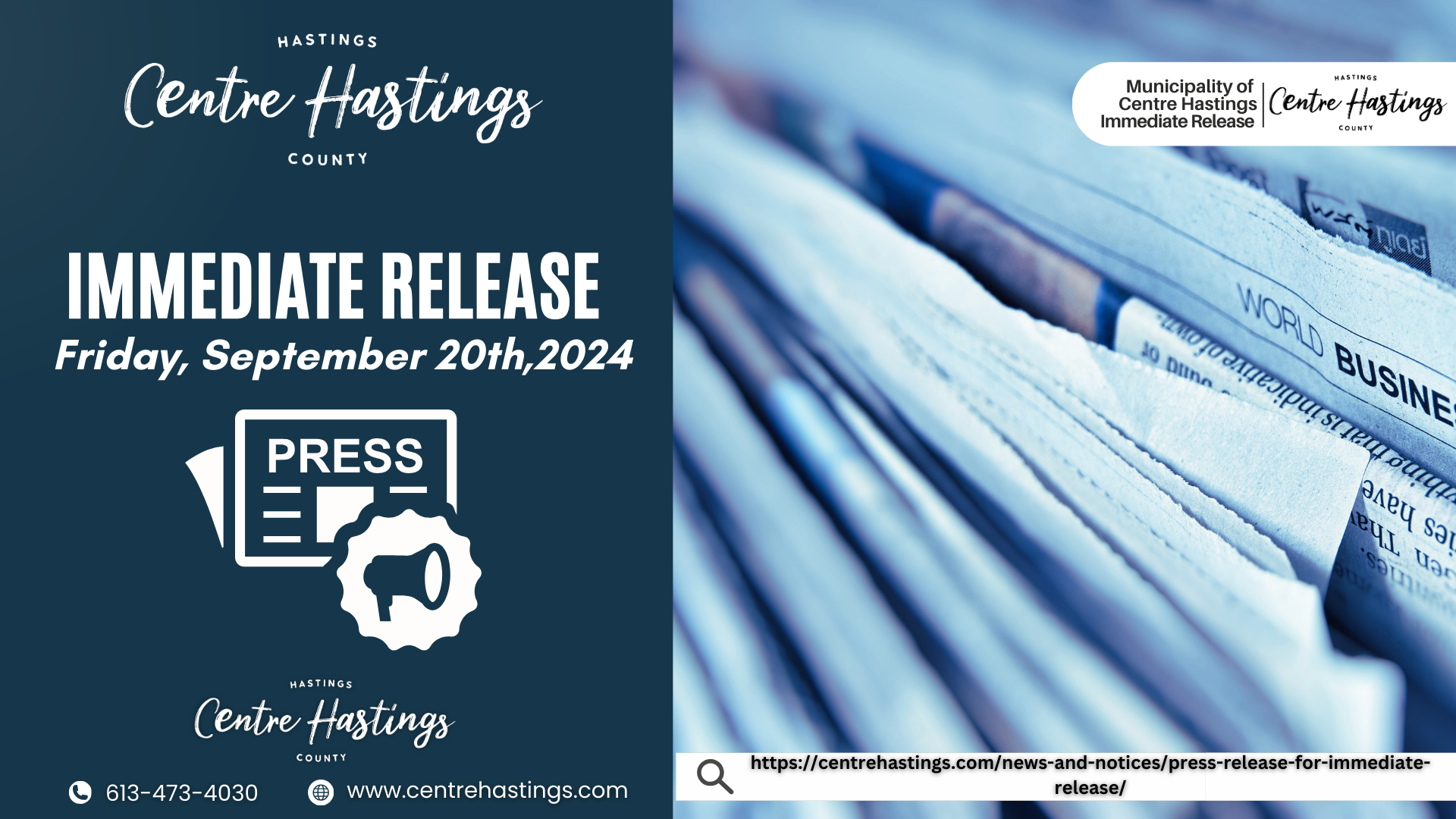 PRESS RELEASE - FOR IMMEDIATE RELEASE