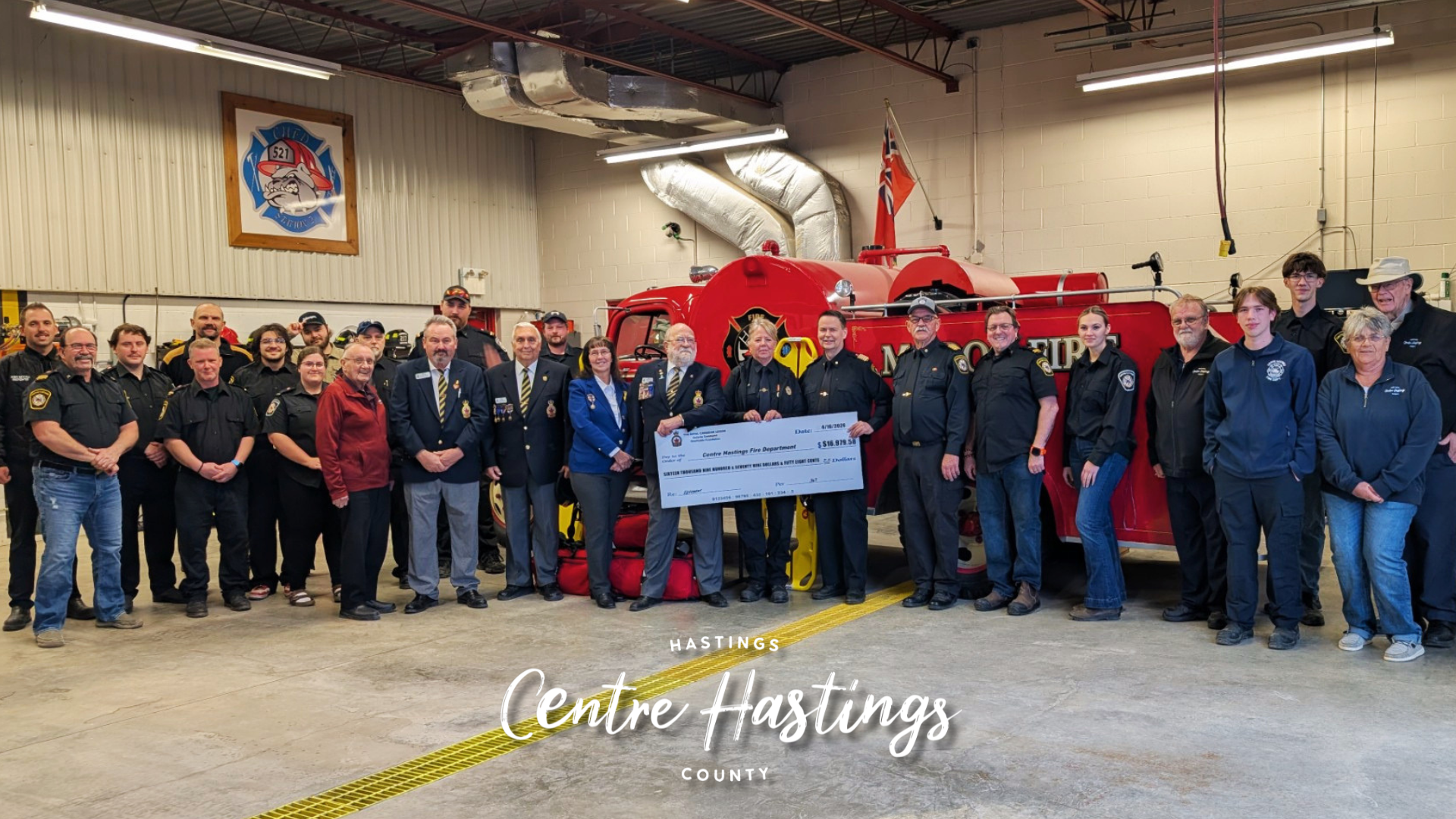 Madoc Legion Branch 363 Supports Centre Hastings Fire Department with Nearly $17,000 Donation