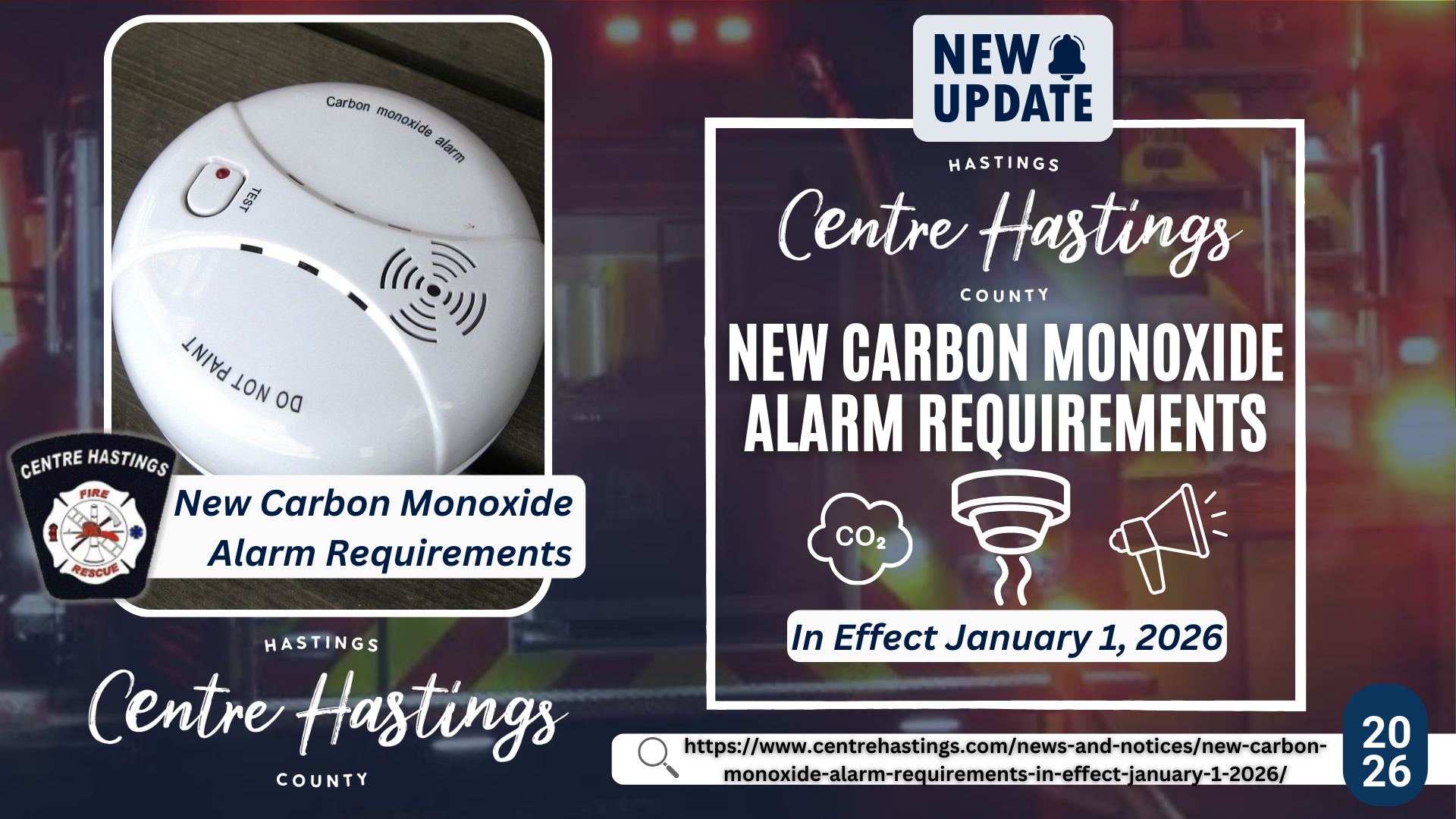 New Carbon Monoxide Alarm Requirements (In Effect January 1, 2026)