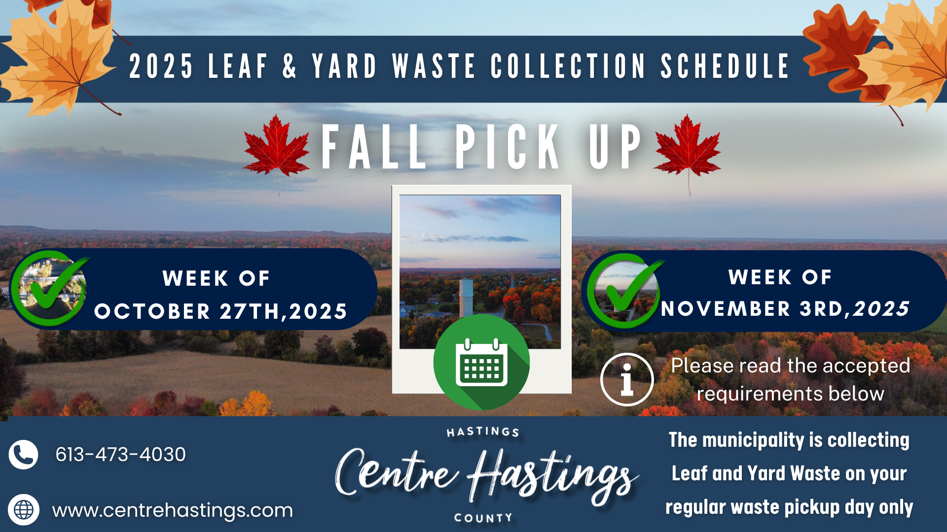 2025 Fall Leaf & Yard Waste Collection Schedule