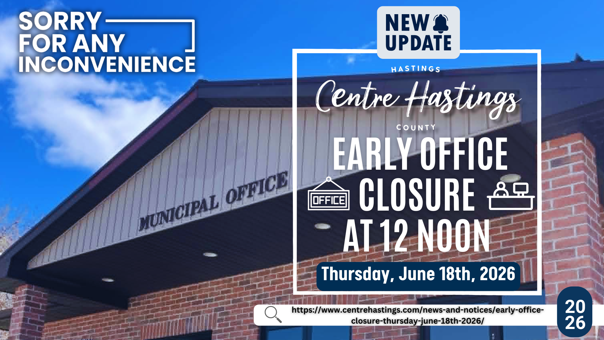 Early Office Closure (Thursday June 18, 2026)