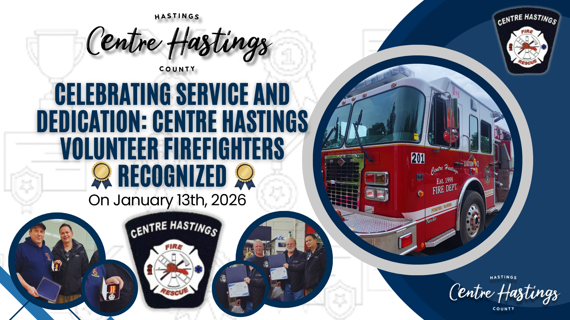Celebrating Service and Dedication: Centre Hastings Volunteer Firefighters Recognized