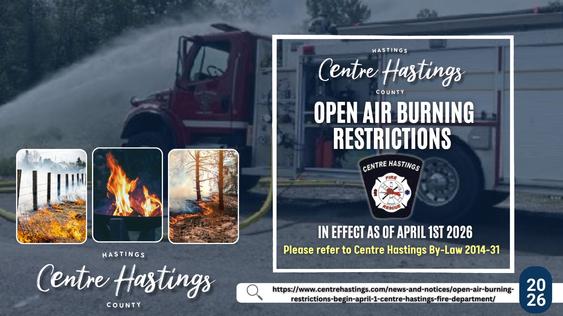 Open Air Burning Restrictions Begin April 1 – Centre Hastings Fire Department