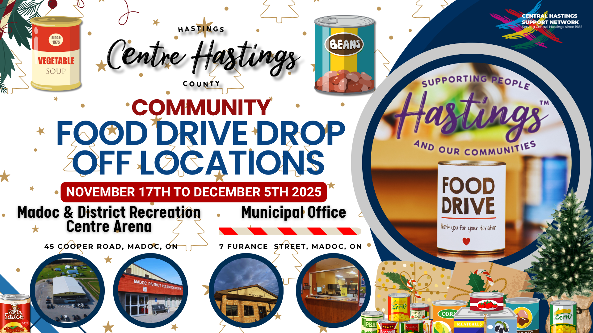 Centre Hastings Community Food Drive Drop Off Locations