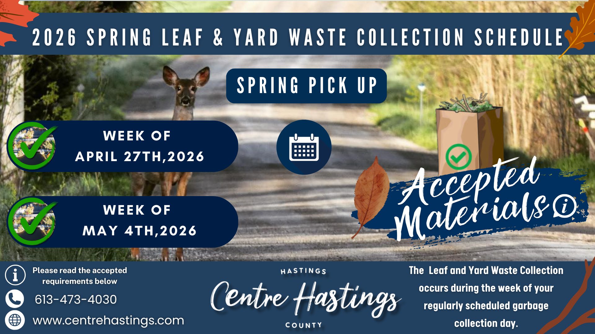 2026 Spring Leaf & Yard Waste Collection Schedule