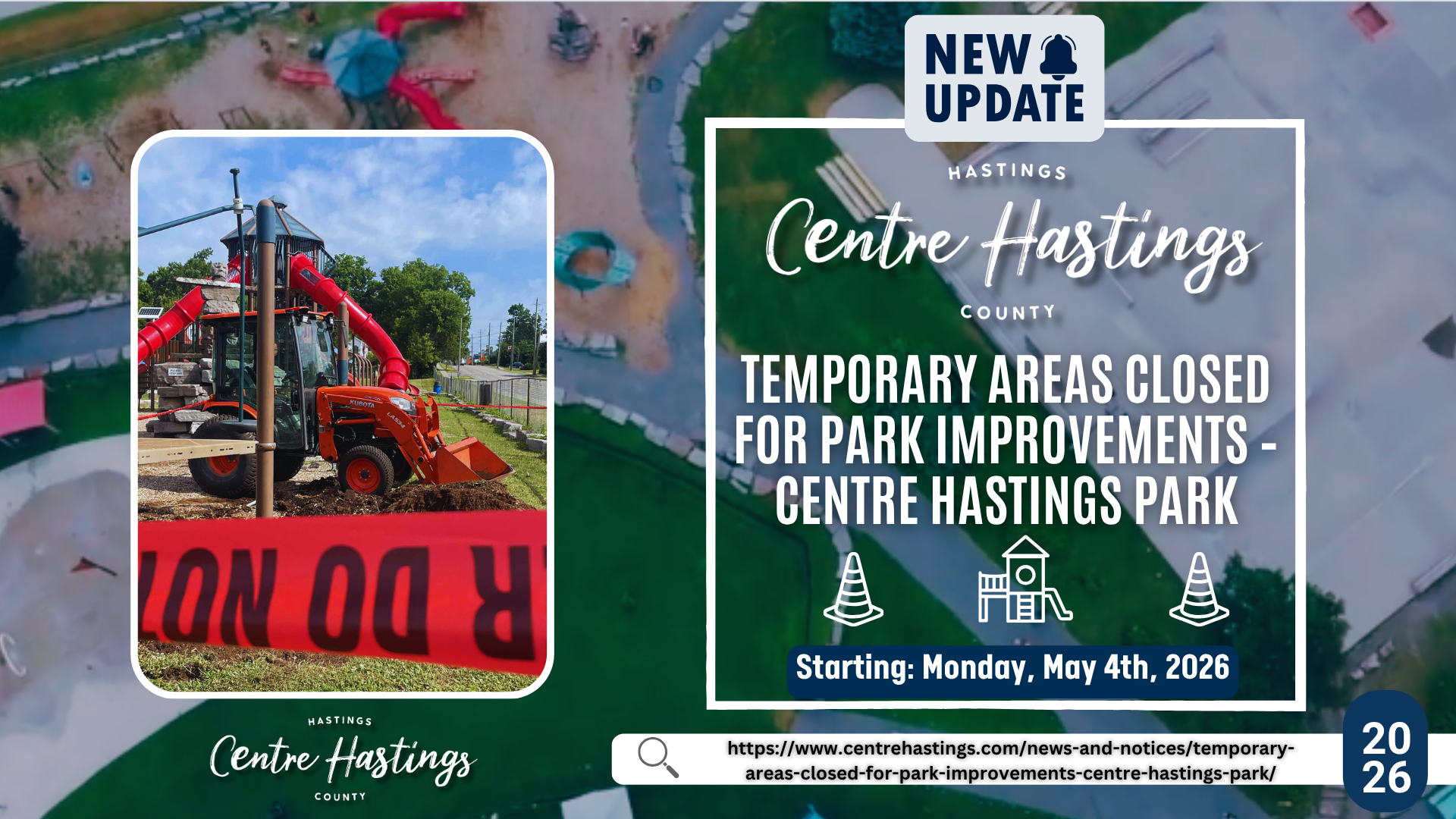 Temporary Areas Closed for Park Improvements – Centre Hastings Park