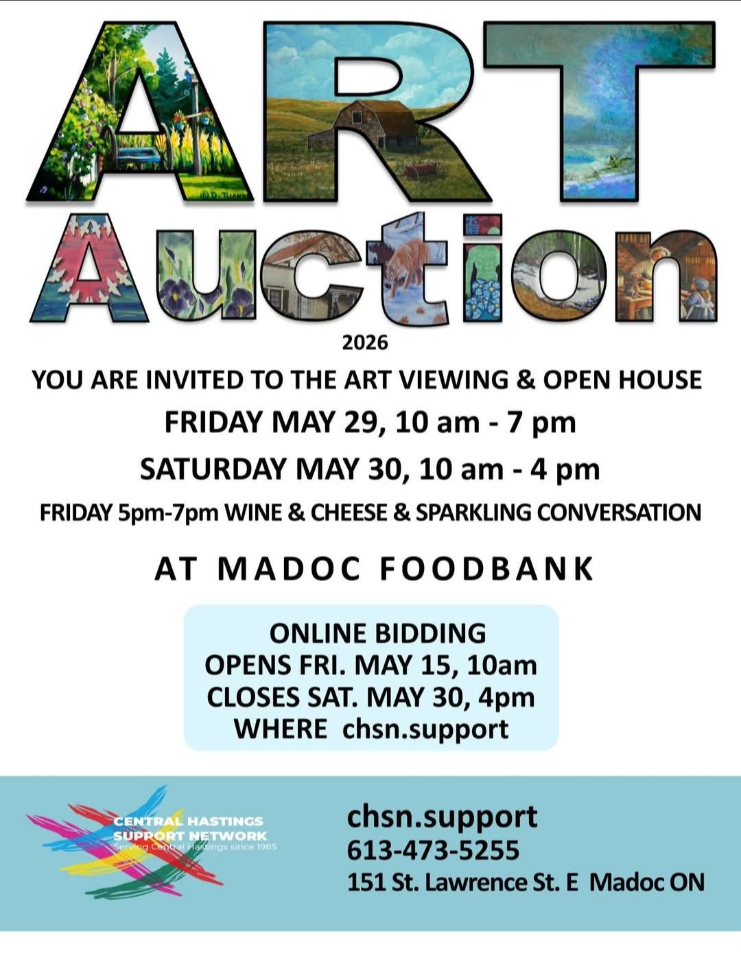 Support Local Art & Help the Madoc Foodbank 