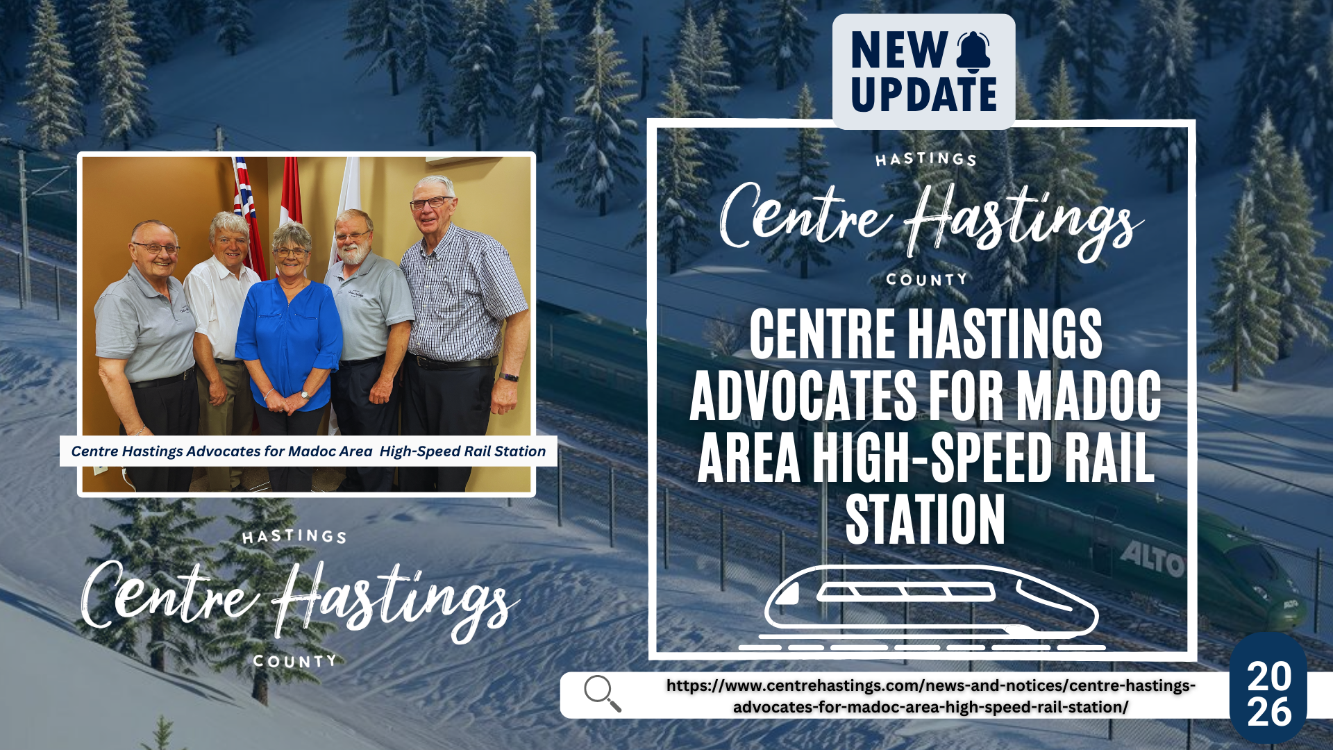Centre Hastings Advocates for Madoc Area High-Speed Rail Station